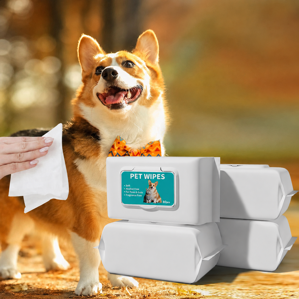 TOALLITAS HIGIÉNICAS PARA PERROS - LIMPIAR PATAS, OÍDOS Y CUERPO